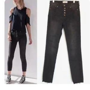 Free People Button Down Skinny Jeans